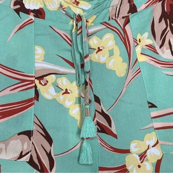 🎉Host Pick🎉L*Space Tropical Floral High Waist Westside Shorts Tassel NWT Sz S - Picture 10 of 16